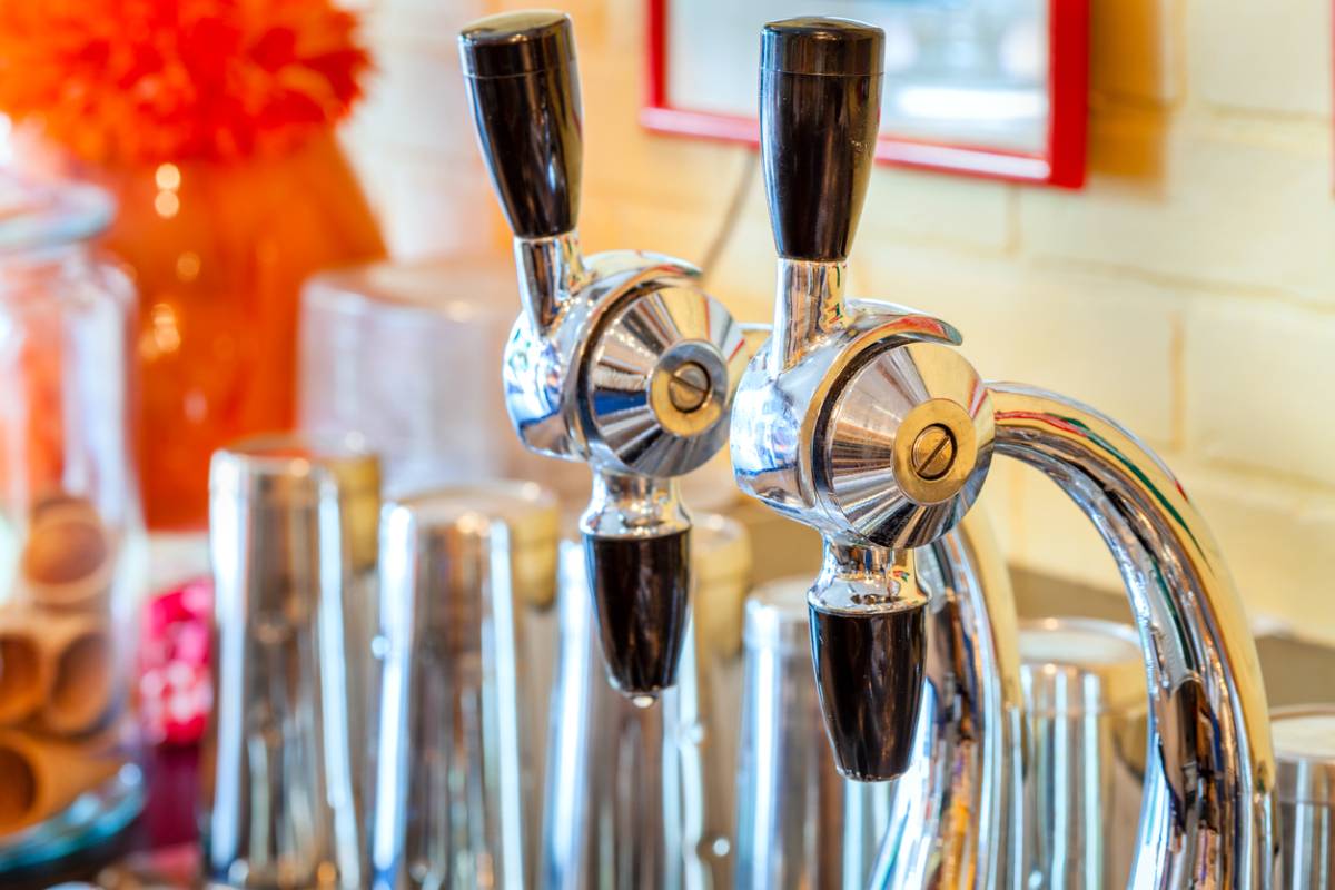 Stock image of a soda fountain machine